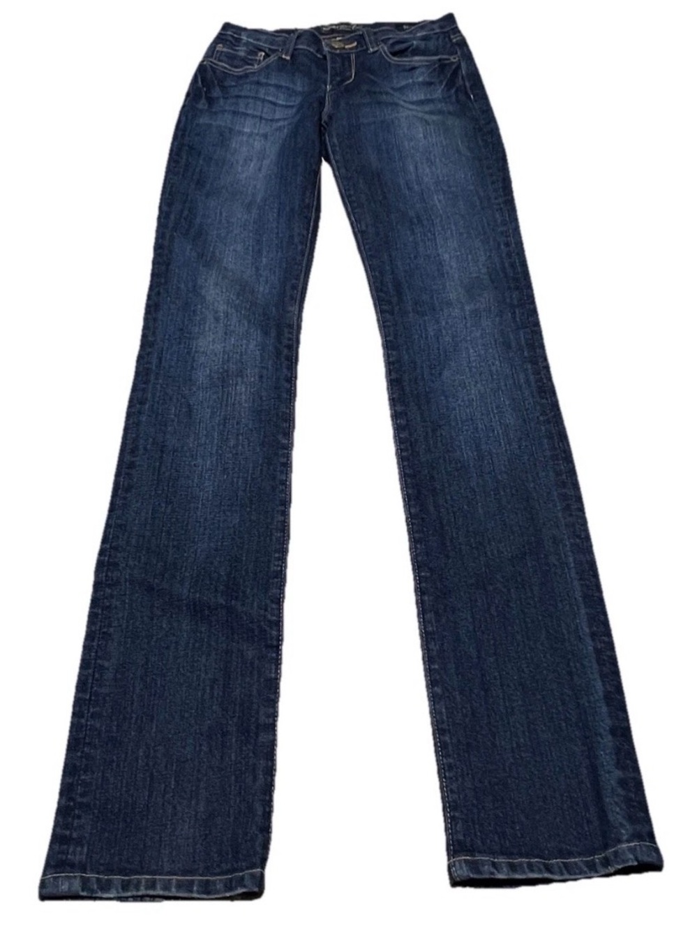 Seven7 Denim Low Rise Slim Straight Stretch Blue Jeans Women’s Size 25x33